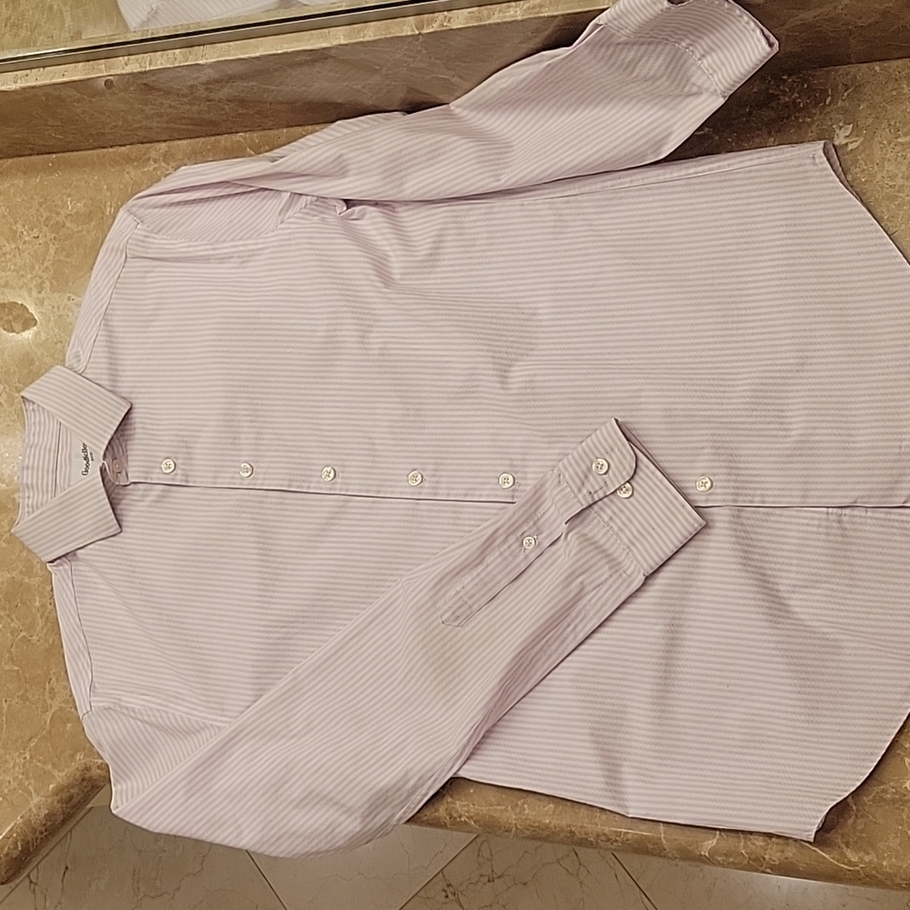 Goodfellow & CO Long-sleeved Button-down Striped Shirt, M - Picture 2 of 12